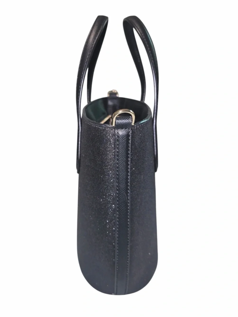Kate Spade Black Glitter Satchel W/ Matching BiFold Wallet NWOT